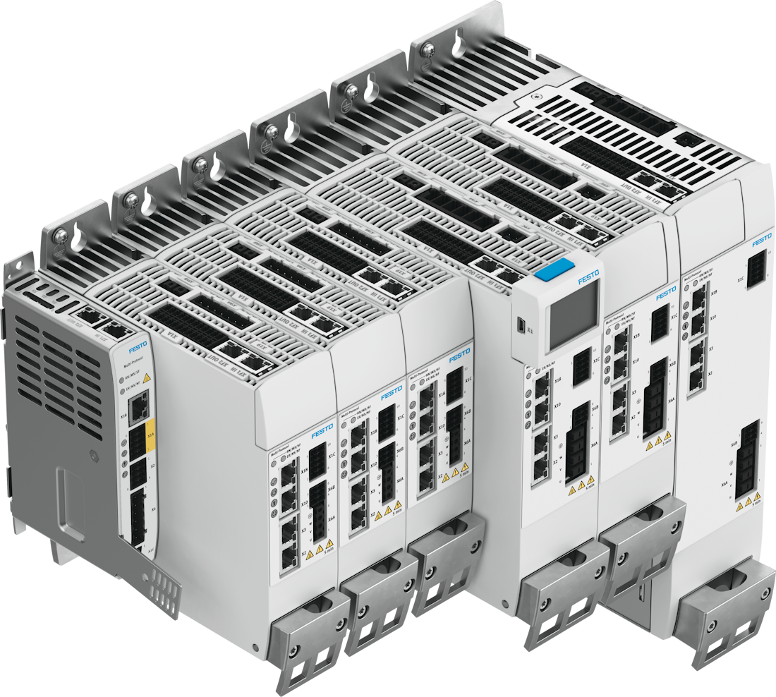 The Festo CMMT-MP multi-protocol servo drive